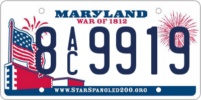MD license plate 8AC9919