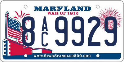 MD license plate 8AC9929