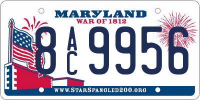 MD license plate 8AC9956