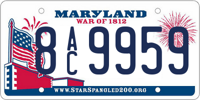 MD license plate 8AC9959