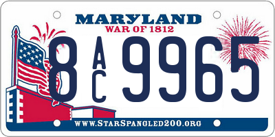 MD license plate 8AC9965