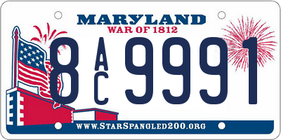 MD license plate 8AC9991
