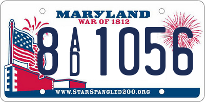 MD license plate 8AD1056