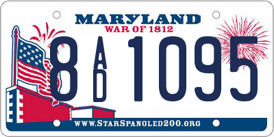 MD license plate 8AD1095