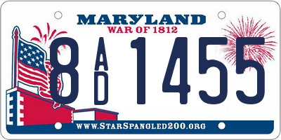 MD license plate 8AD1455