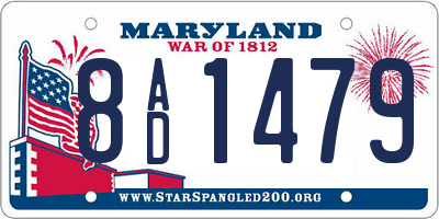 MD license plate 8AD1479