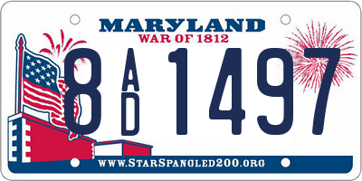 MD license plate 8AD1497