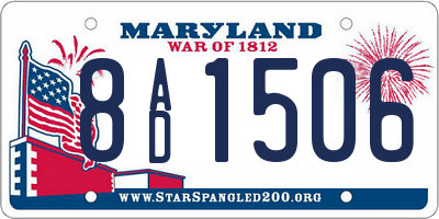 MD license plate 8AD1506
