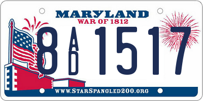 MD license plate 8AD1517