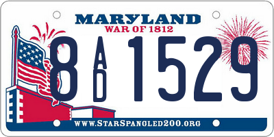MD license plate 8AD1529