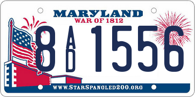 MD license plate 8AD1556