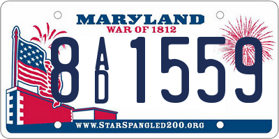 MD license plate 8AD1559