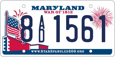 MD license plate 8AD1561