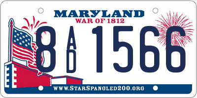 MD license plate 8AD1566