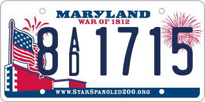MD license plate 8AD1715