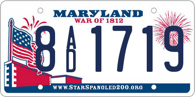 MD license plate 8AD1719