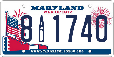 MD license plate 8AD1740