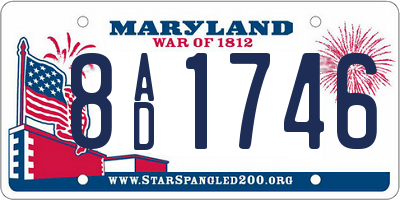 MD license plate 8AD1746