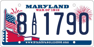 MD license plate 8AD1790