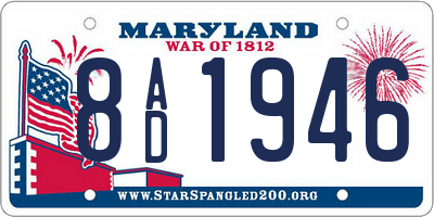 MD license plate 8AD1946