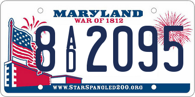 MD license plate 8AD2095