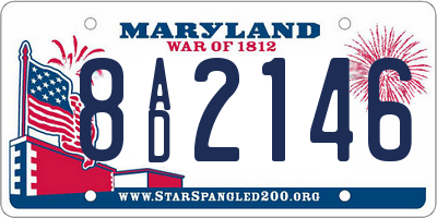 MD license plate 8AD2146