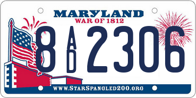 MD license plate 8AD2306