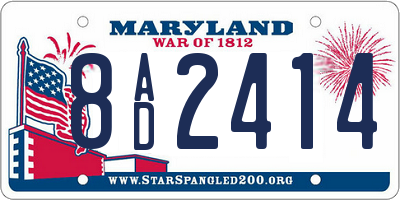 MD license plate 8AD2414