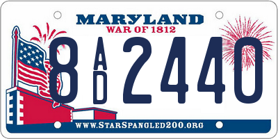 MD license plate 8AD2440