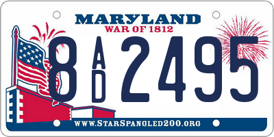 MD license plate 8AD2495