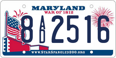 MD license plate 8AD2516