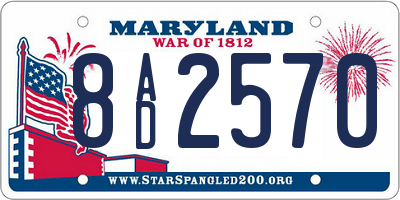 MD license plate 8AD2570