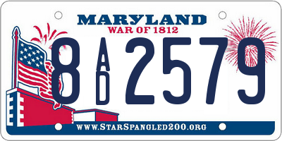 MD license plate 8AD2579