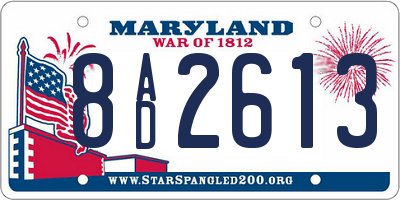 MD license plate 8AD2613