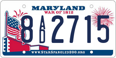 MD license plate 8AD2715