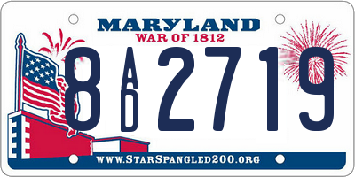 MD license plate 8AD2719