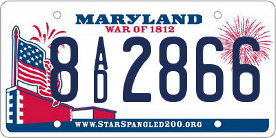 MD license plate 8AD2866