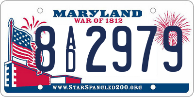 MD license plate 8AD2979