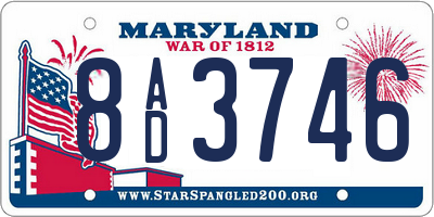 MD license plate 8AD3746