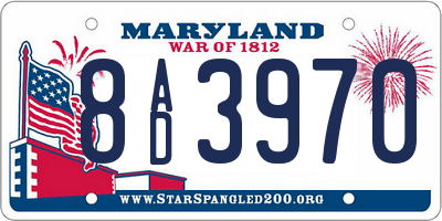 MD license plate 8AD3970