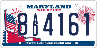 MD license plate 8AD4161