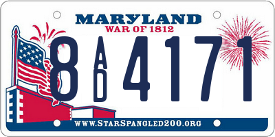 MD license plate 8AD4171