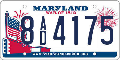 MD license plate 8AD4175