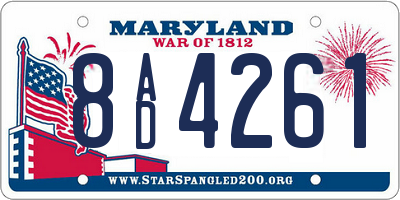 MD license plate 8AD4261