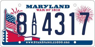 MD license plate 8AD4317