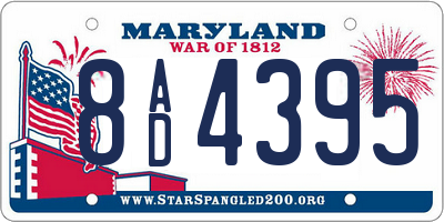 MD license plate 8AD4395