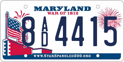 MD license plate 8AD4415