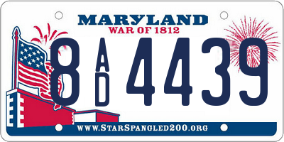 MD license plate 8AD4439