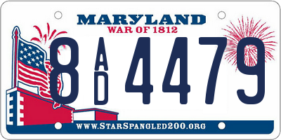 MD license plate 8AD4479