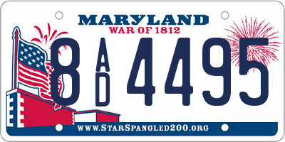 MD license plate 8AD4495